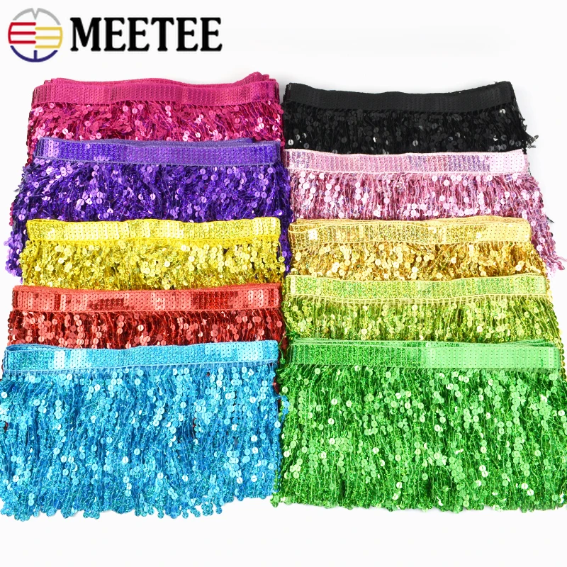 1-5 미터 16cm 페르시 태슬 프린지 의류 스팽글 라틴 드레스 의류 레이스 트림 스커트 트리밍 리본 DIY 봉제 액세서리