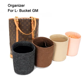 Organizer per inserto per borsa per LVv Bucket GM Monogram Designer Bag, borse rotonde organizzazione della fodera interna