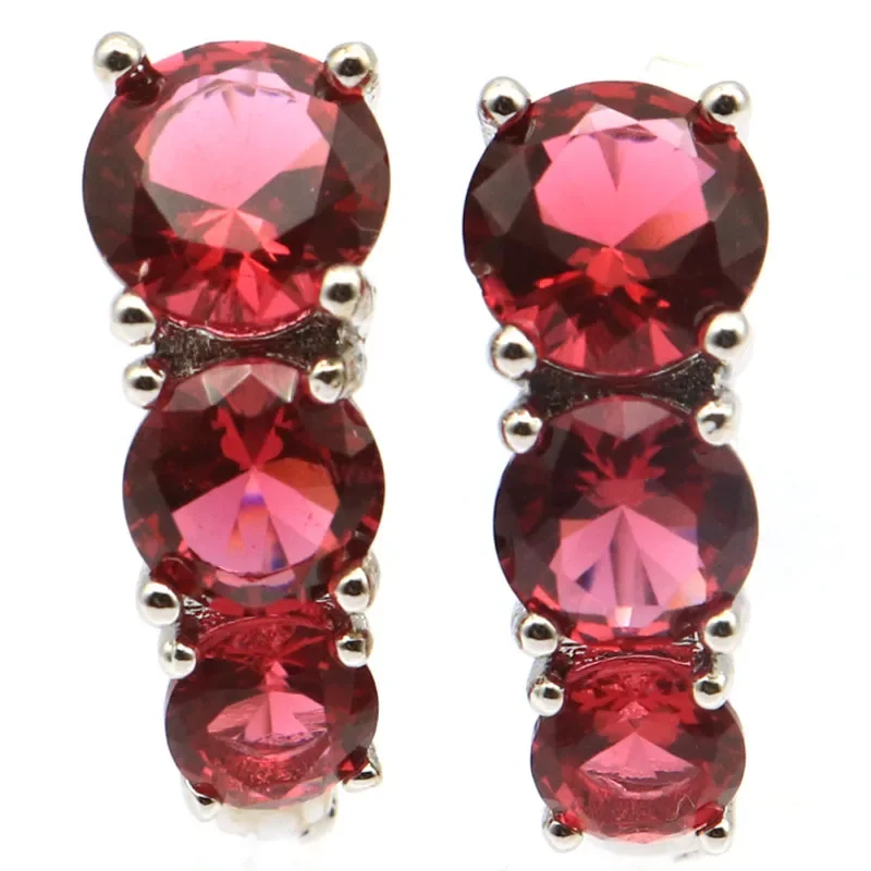4g Customized 925 SOLID STERLING SILVER Earrings Fantastic London Blue Purple Rhodolite Violet Tanzanite Tsavorite Garnet CZ Wom