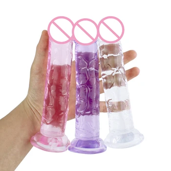 Soft Mini Dildo Realistic Penis Dick with Strong Suction Cup Anal Dildos for Women Man Erotic Sex Toys for Adults black dildo 5