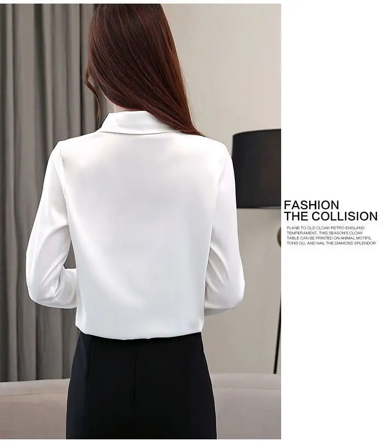 Women Clothes New Thin Spring Autumn All-match Korean Long Sleeve Shirt Tops Buttons Solid Polo Neck Blouse Trend Fashion