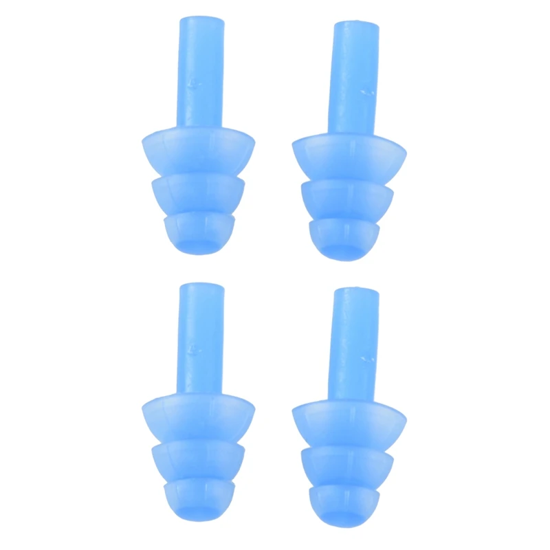 

2 Pair Swimming Dive Flexible Silicone Ear Plugs Earplug Blue