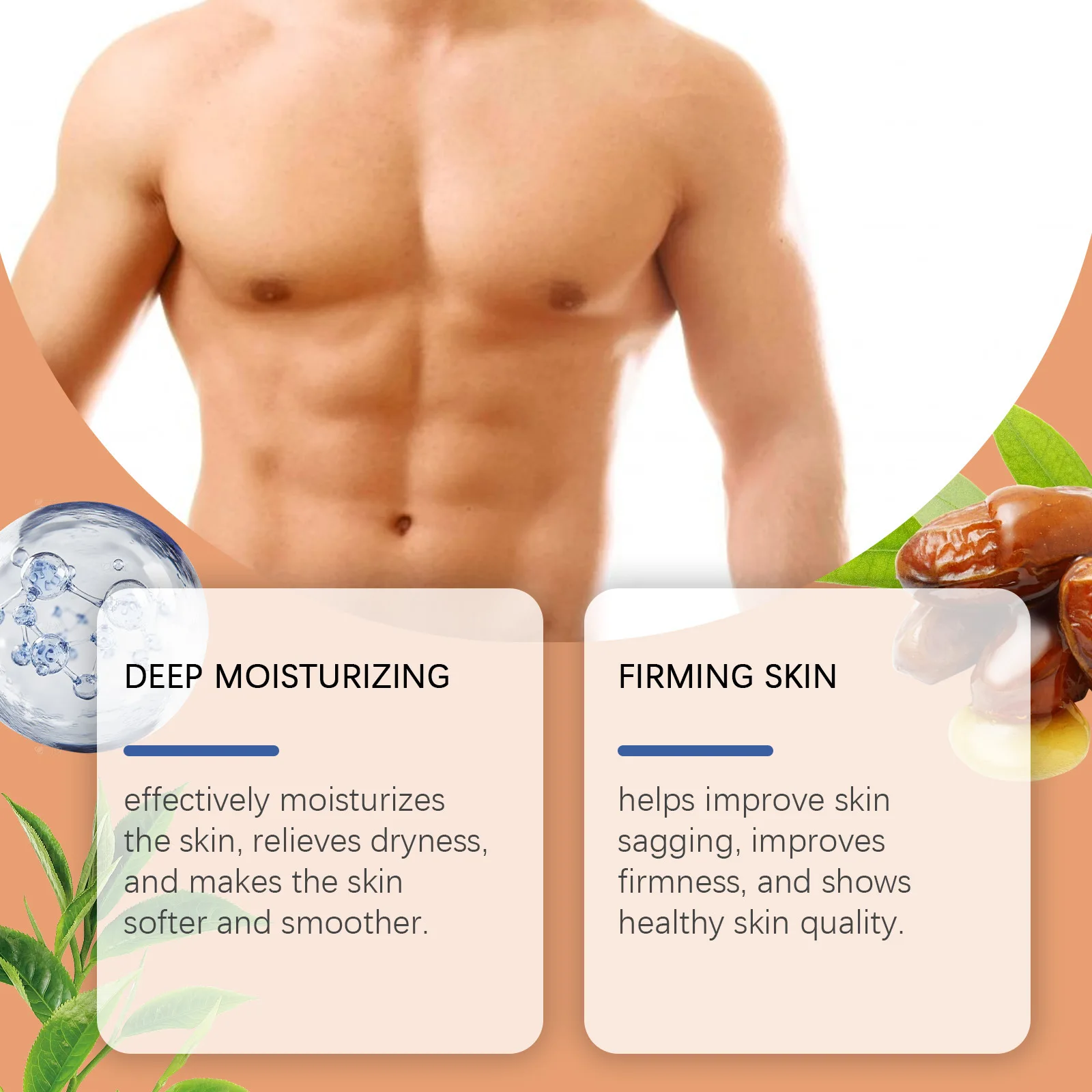 East Moon Serie di lozioni per il corpo da uomo Idratare a secco Migliora il controllo dell'olio cadente Fragranza duratura Illumina la pelle Creme nutrienti 3