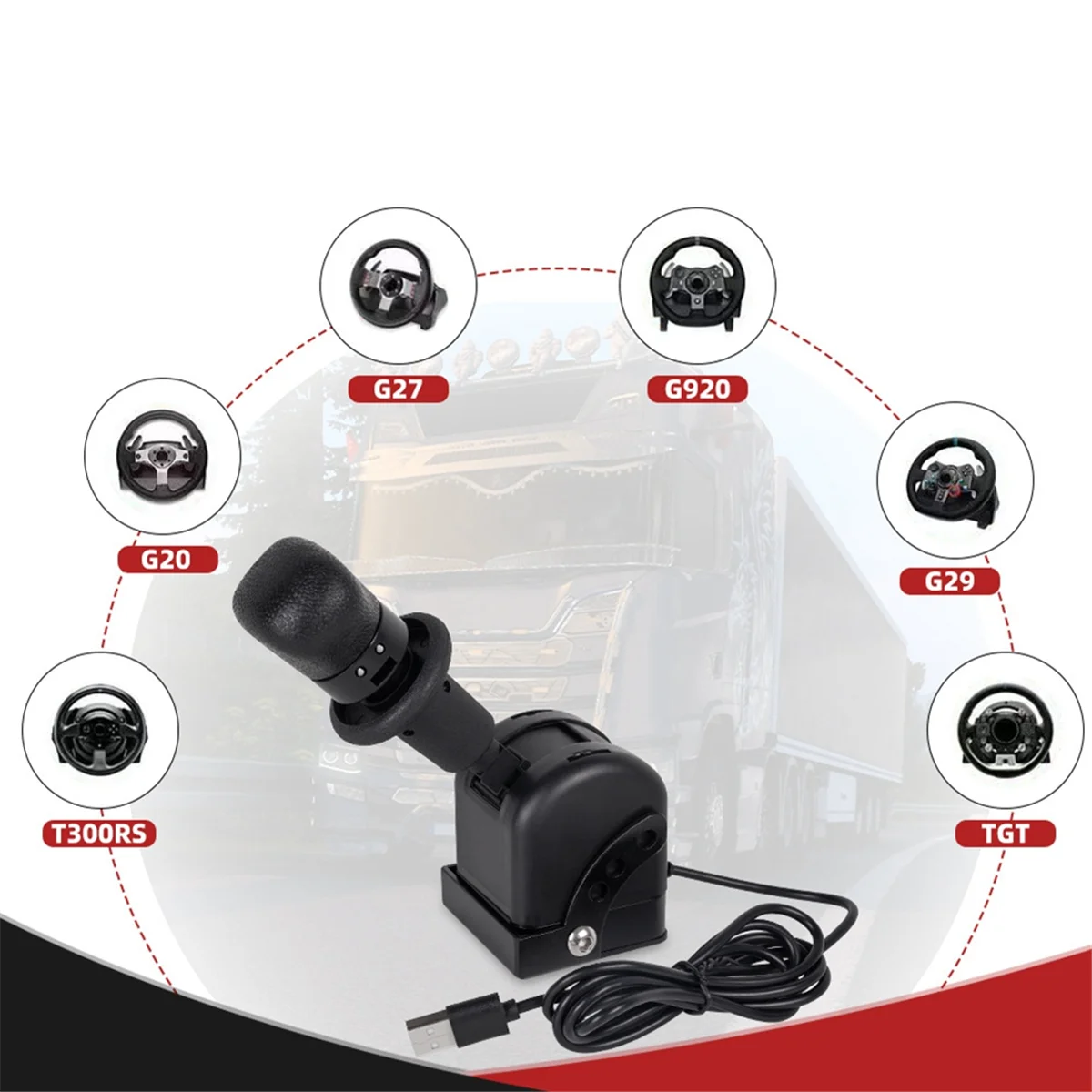 XMLX PC USB Handbrake for G20 G27 G29 for ETS2 European/American Truck Sim Racing Games Hand Brake