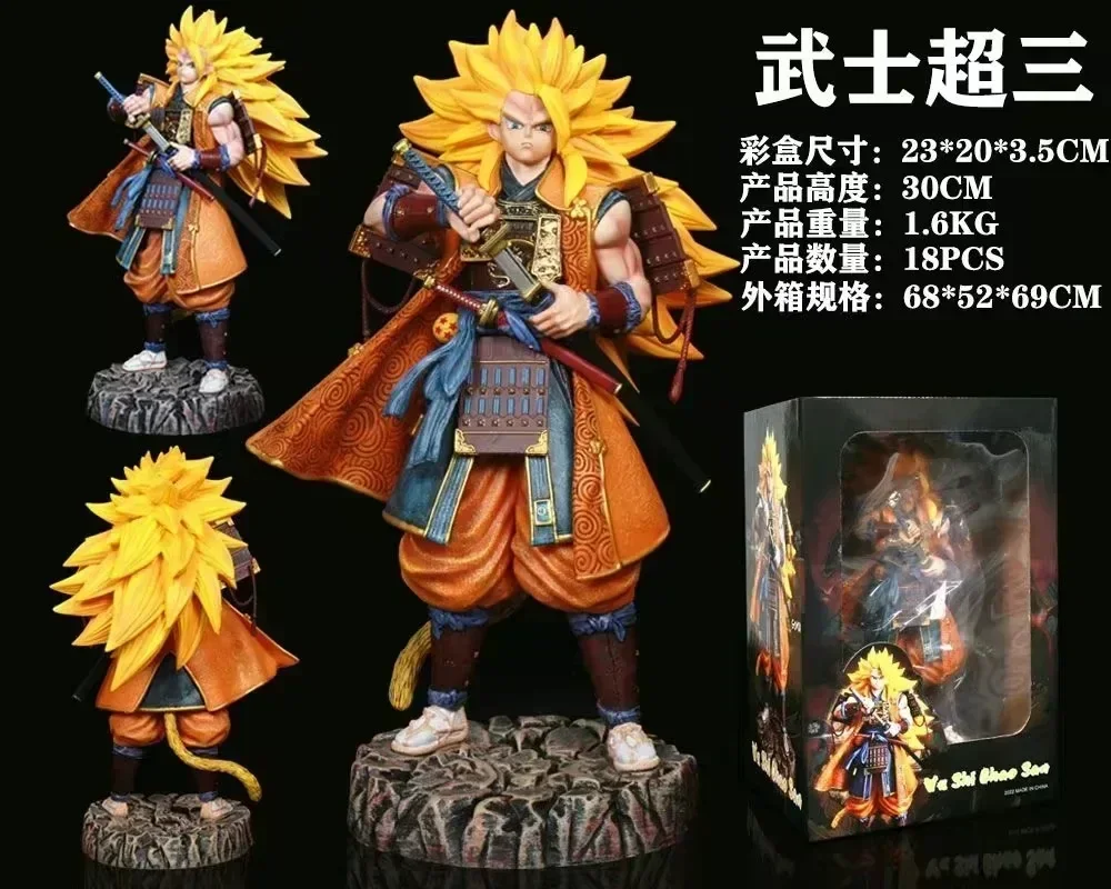 thumbnail image 1 of Figuras de anime de Dragon Ball Gk Samurai Goku Gohan Broly Vegeta Buu Freezer Shahru en postura de pie Colección Modelo Adornos Juguetes, 1 of 5