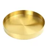Elegant Gold Stainless Steel Storage Tray Jewelry Display Plate Organizer for Cosmetics Coffee Table Snacks Keys 12 5cm 4