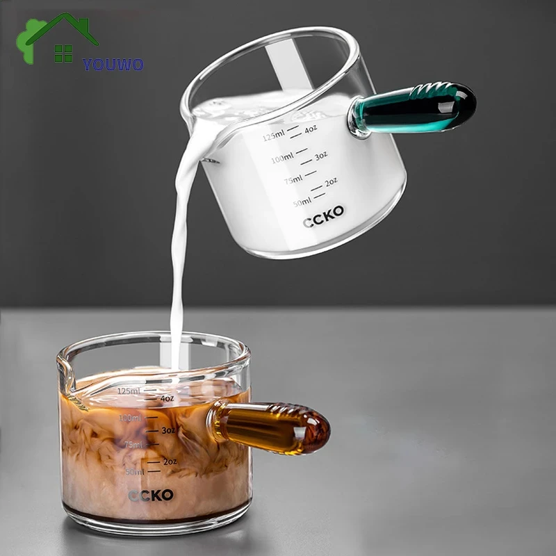 Glass Kitchen Measure Mug 150ml Coffee Milk Jug Glass Coffee
