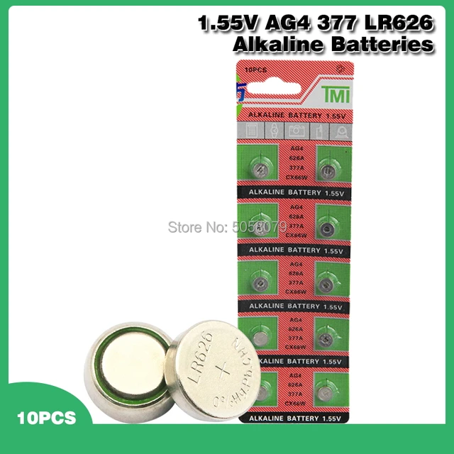 Ag4 Sr626 377 Lr626 Lr66 Sr66 Button Cell Battery - 10pcs 377