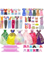 Ultimate Fashion Doll Accessory Set - 28-Piece Collection with Gowns, Dresses, Suits, Swimwear, Glasses, Shoes, and Hangers (Random 27 item)