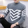 Korean Version Style Up Uppolo/Turtle Neck Sweater Loose Fit Versatile Winter Stretch Knitted Top Outer Wear Plush Top For Men 4