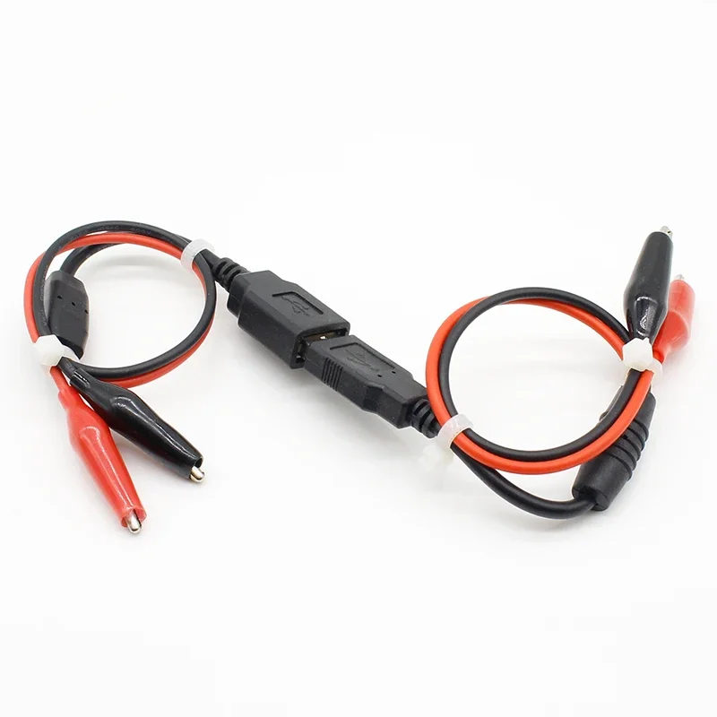 USB Alligator clips Crocodile wire Male/female to USB tester Detector DC Voltage meter ammeter capacity power meter 1pair alligator clips usb test leads alligator clip adapter