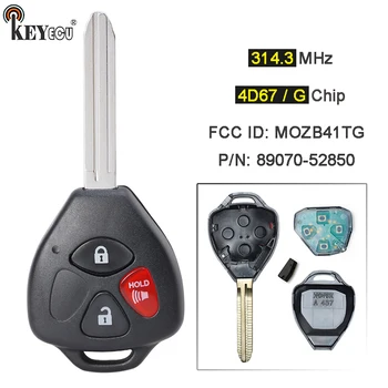 Keyforkess 315MHz 4 d67/G Chip FCC ID: MOZB41TG sostituzione 3 pulsanti telecomando portachiavi TOY43 per Scion TC IQ XD Toyota Yaris 2005-2016