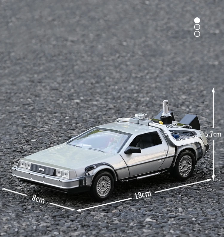 WELLY 1:24 Alloy Model Car DMC-12 delorean back to the future Time