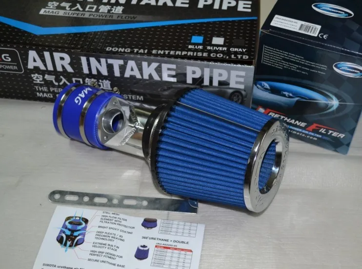 Blue Cold Air Intake System Kit For 1999-2005 BMW E46 323i 325i 328i 330i
