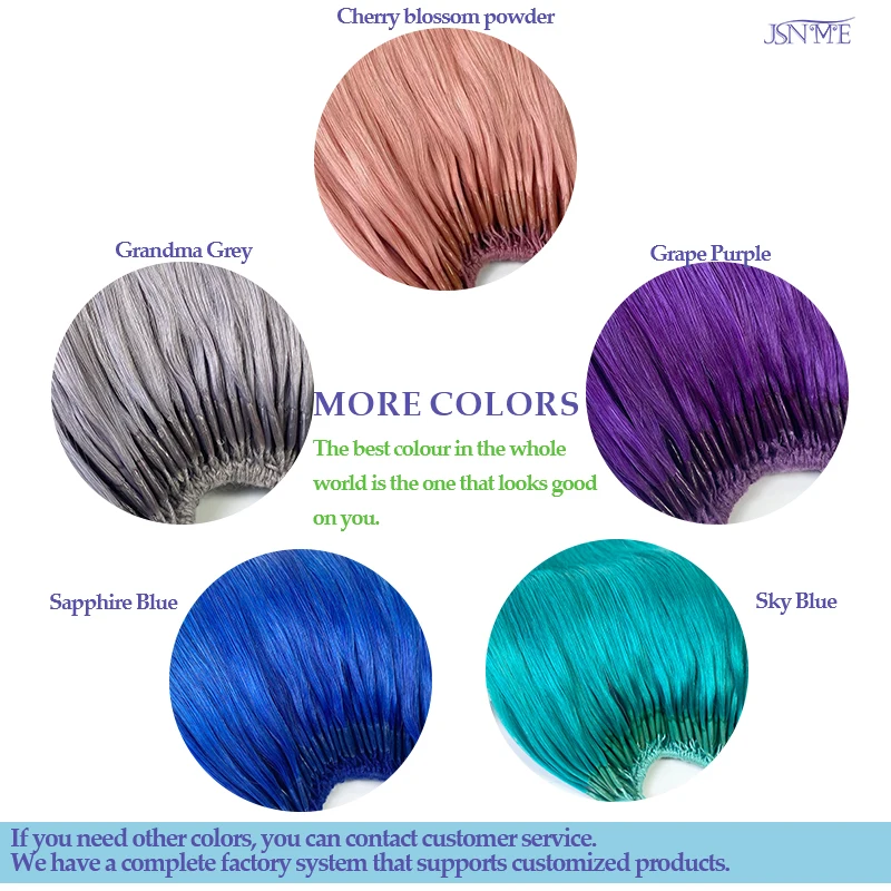Barva dvojitý tyčinka  mikro prsten vlasy prodlužování modrý fialový růžová šedá 613 barva  20