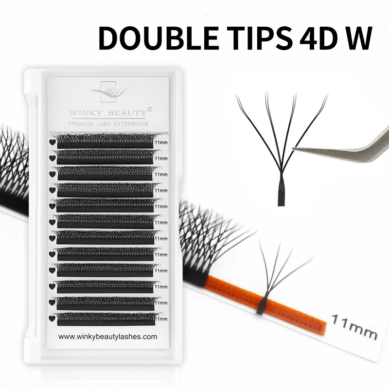 

Winky Beauty New 8D W Shaped Eyelash Thick Curly False Eyelashes Two Tips 4D W cils lash Extensions Natural Soft Volume Lashes