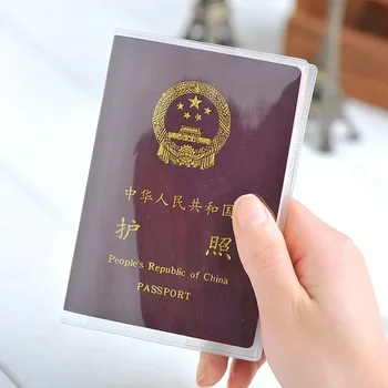 1 pz viaggio protezione dello sporco passaporto copertura portafoglio borsa PVC trasparente donne ID Business carta di credito porta passaporto borsa