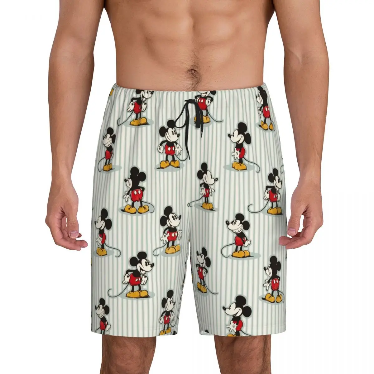 

Custom Cartoon Anime Tv Mickey Mouse Pajama Shorts Sleepwear for Men Elastic Waistband Sleep Lounge Short Pjs with Pockets