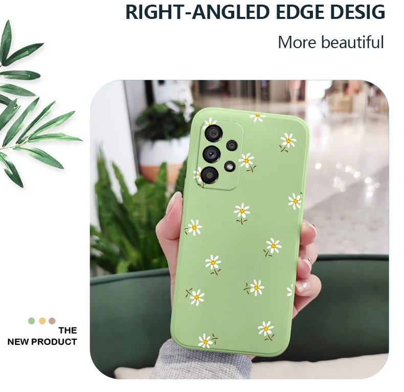 Daisies Tatters Hülle für Samsung Galaxy A73 A53 A33 A23 A13 A03 A72 A52 A52S A32 A22 A12 A02 A02S A71 A51 A31 A21S 4G 5G Abdeckung – Detail 6