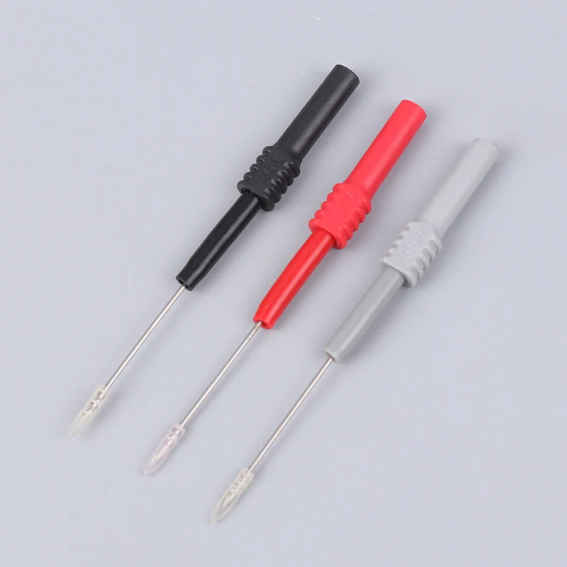 Test Leads Pin 1MM Flexible Test Probe Tips Electrical Connector 4MM Female Banana Plug Multi-meter Needle jzdz 2pcs multi meter test leads cable jumper wire line security 4mm banana plug retractable test tool red black diy j 70022