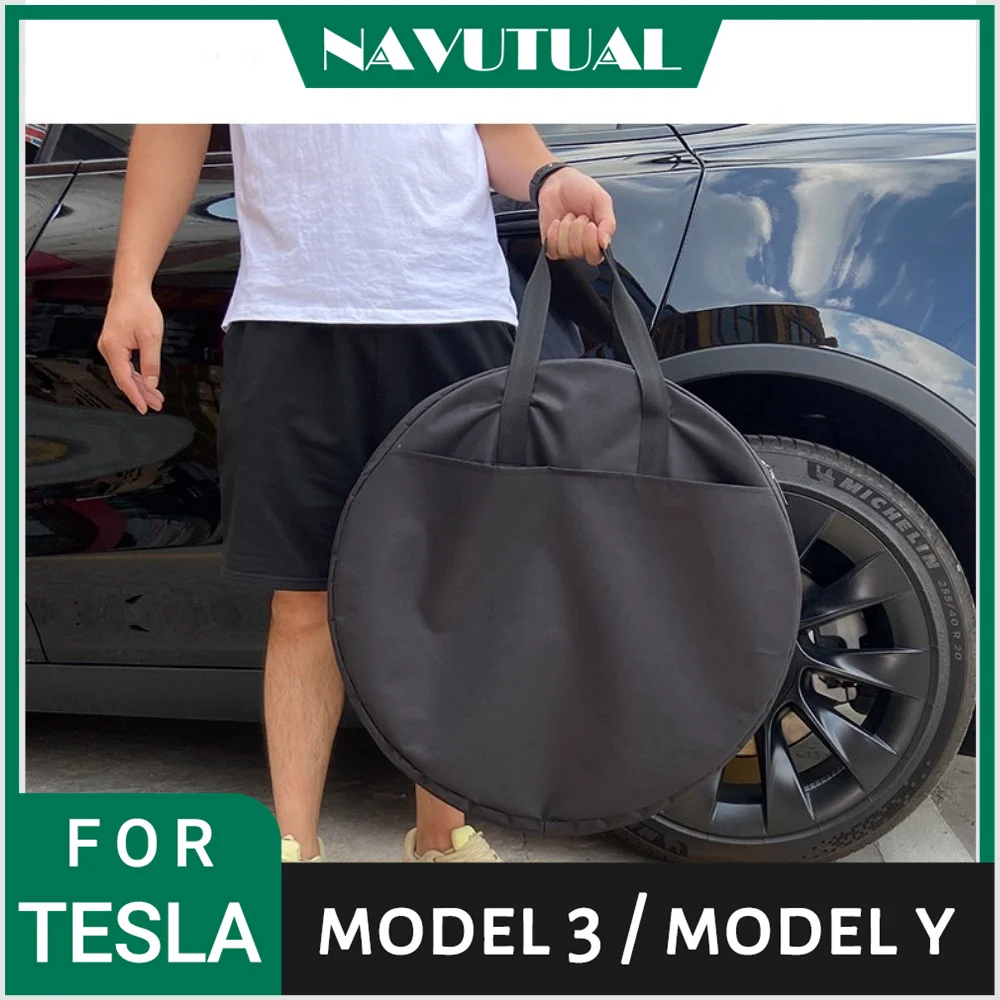 

Wheel Cover Storage Bag Hubcaps for Tesla Model 3 Y Hub Cap Portable Carrying Organizer Bag Car Hubcap Auto Accessories 18 "19"