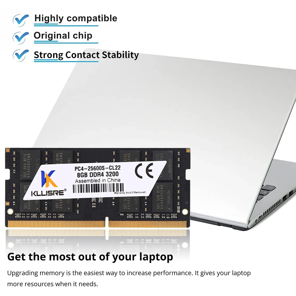 ラップトップ用Kllisre-ddr4 RAMメモリ、16GB、2666mhz、3200mhz