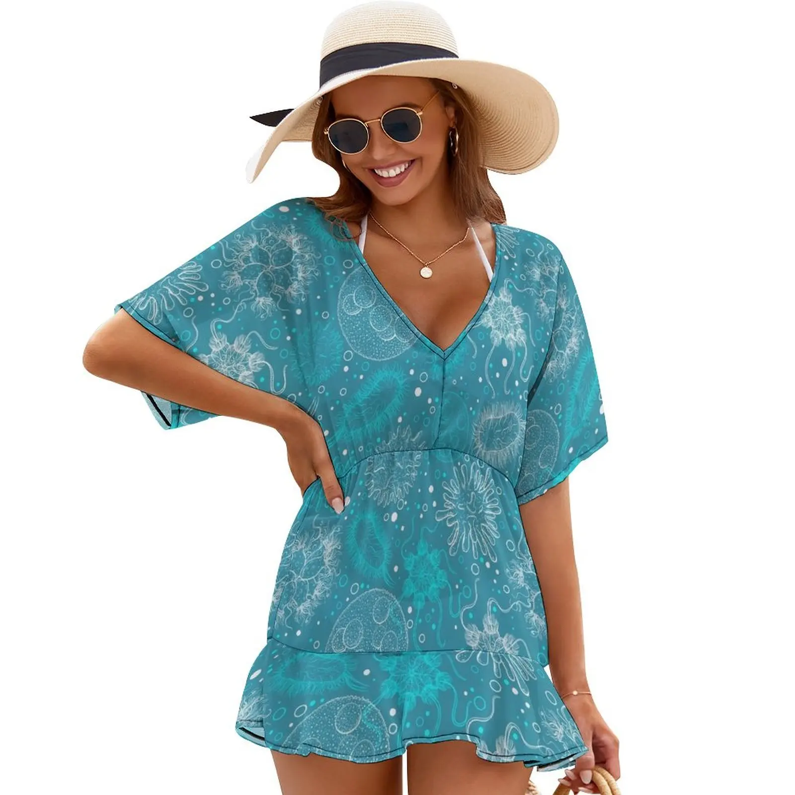 

Seamless pattern with microbes and viruses. Cover Ups Party dresses for women dress summer 2024 women