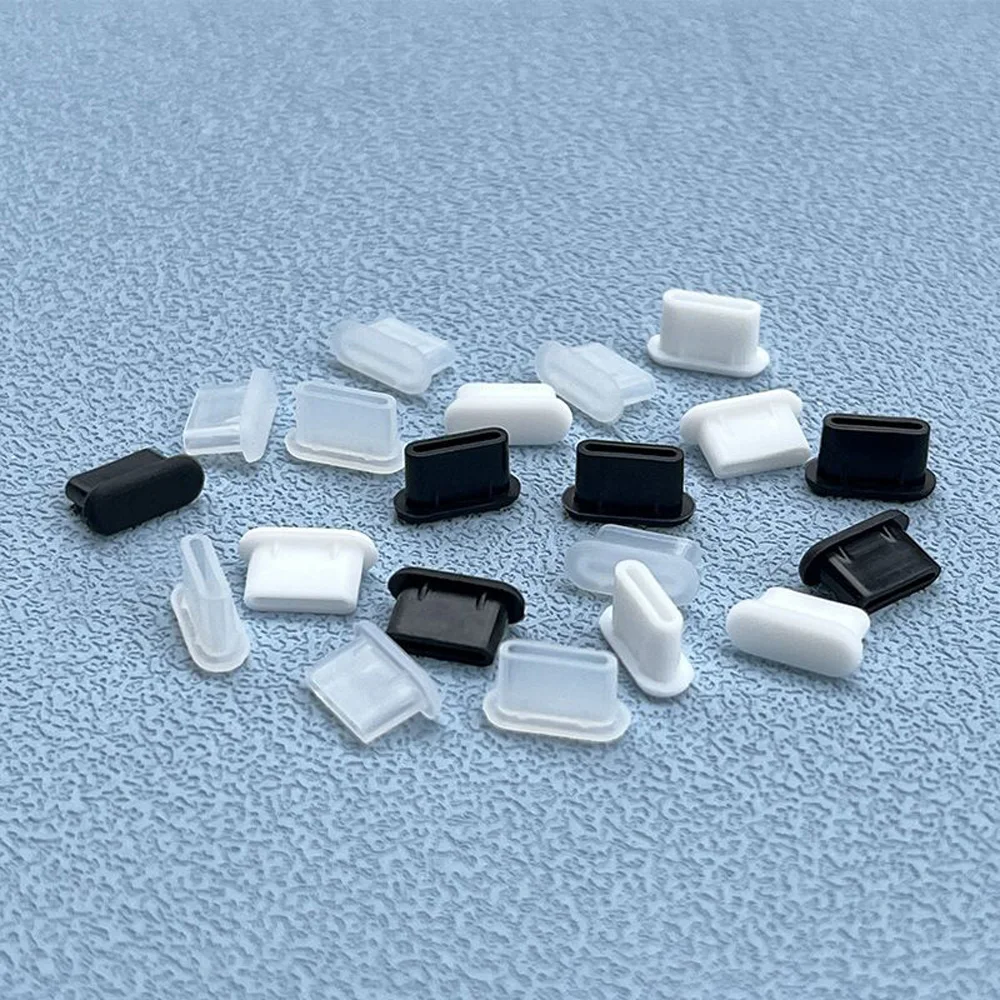 Phone dust plugs 10-50pcs Type-C dust plug USB charging port protector silicone for Samsung Huawei Xiaomi phone