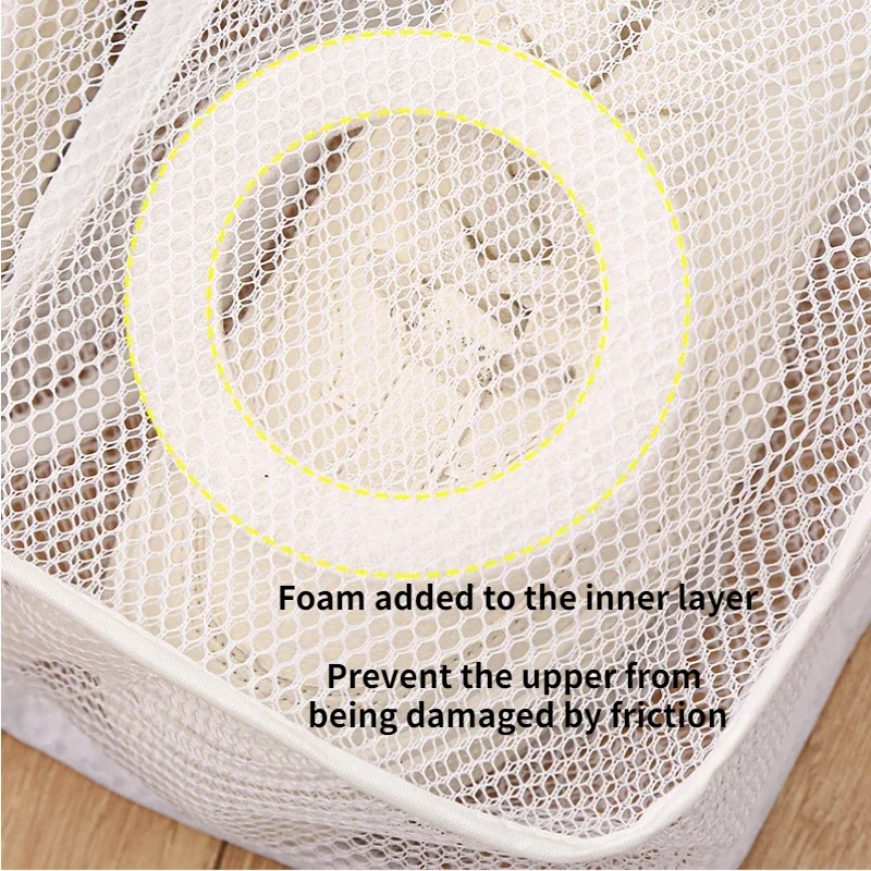 Mesh Laundry Bags Shoes Storage Organizers Bag Anti-deformation Zipper Travel Shoes Clothes Storage Bags Shoes Airing Dry Tool 6
