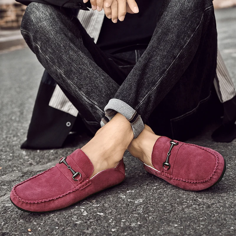 All-match Loafers for Men Fashion Soft Sole Social Flats Casual Driving Flats Slip-on Male Moccasins Mens Slip on Dress Footwear 2