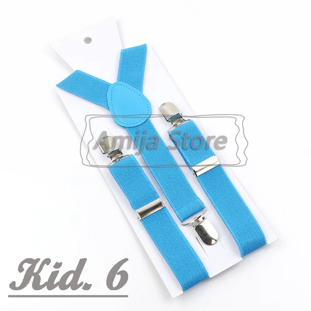 Bretelle Per Bambini Axy Con Papillon - Forma A Y, 3 Clip Forti, Regolabili, Tinta Unita, 6 Mesi-7 Anni - Foto 8