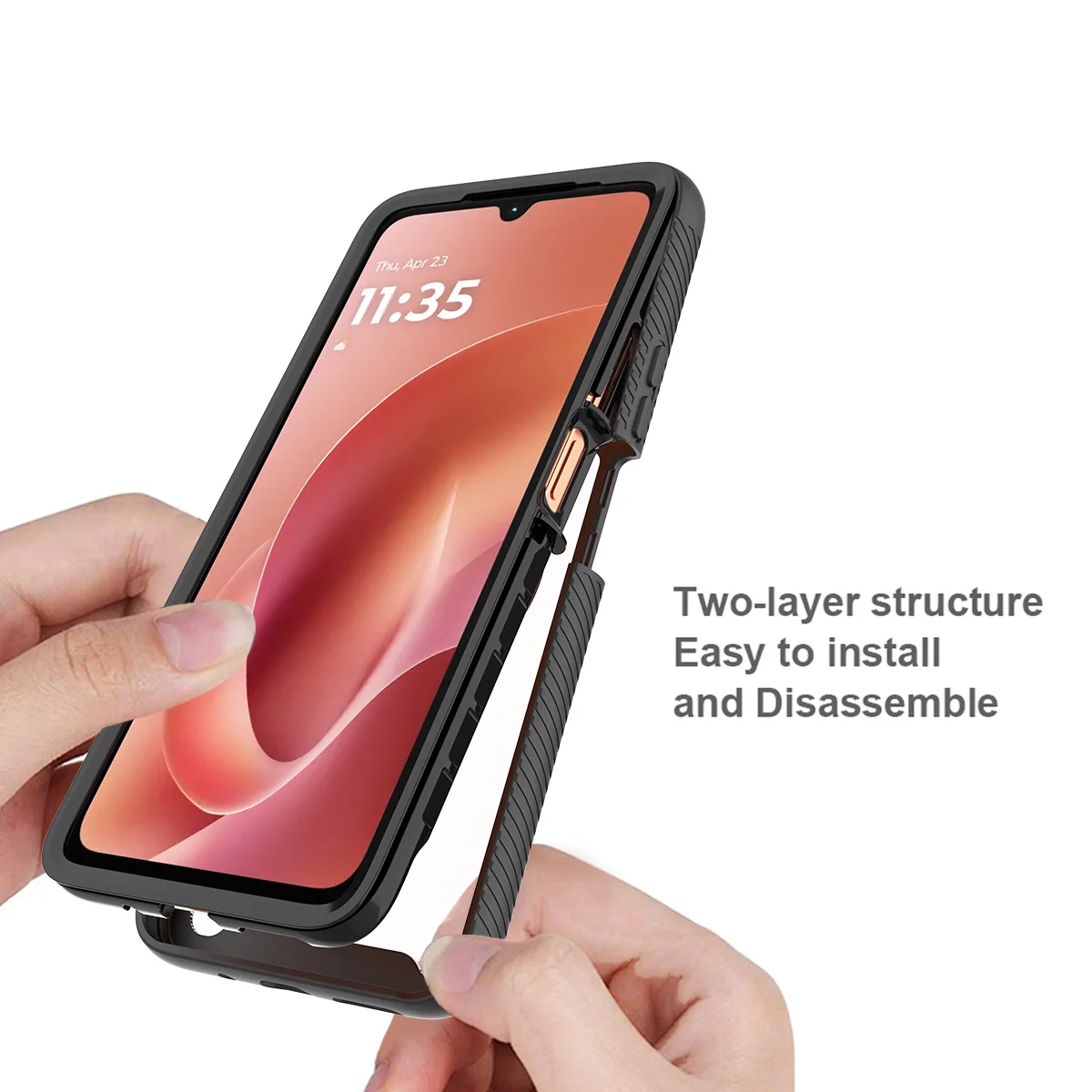 Shockproof Clear TPU Bumper Rugged Phone Case, Protective Cover