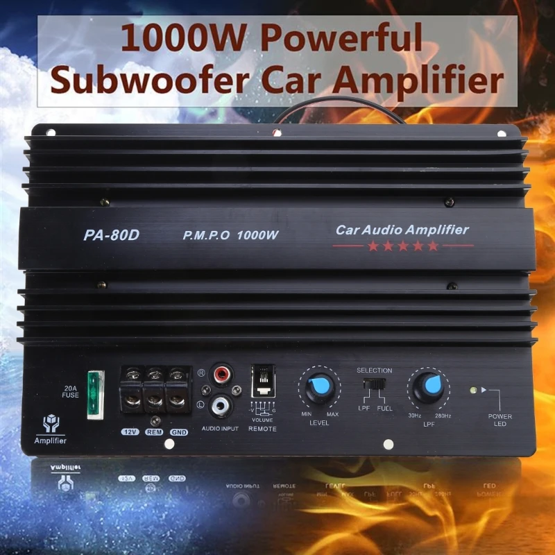 

1000W 12V Low Frequencies for Car Amplifier Bass Subwoofer Booster Auto Mono Power Amplifier Board Experience Deep Bass