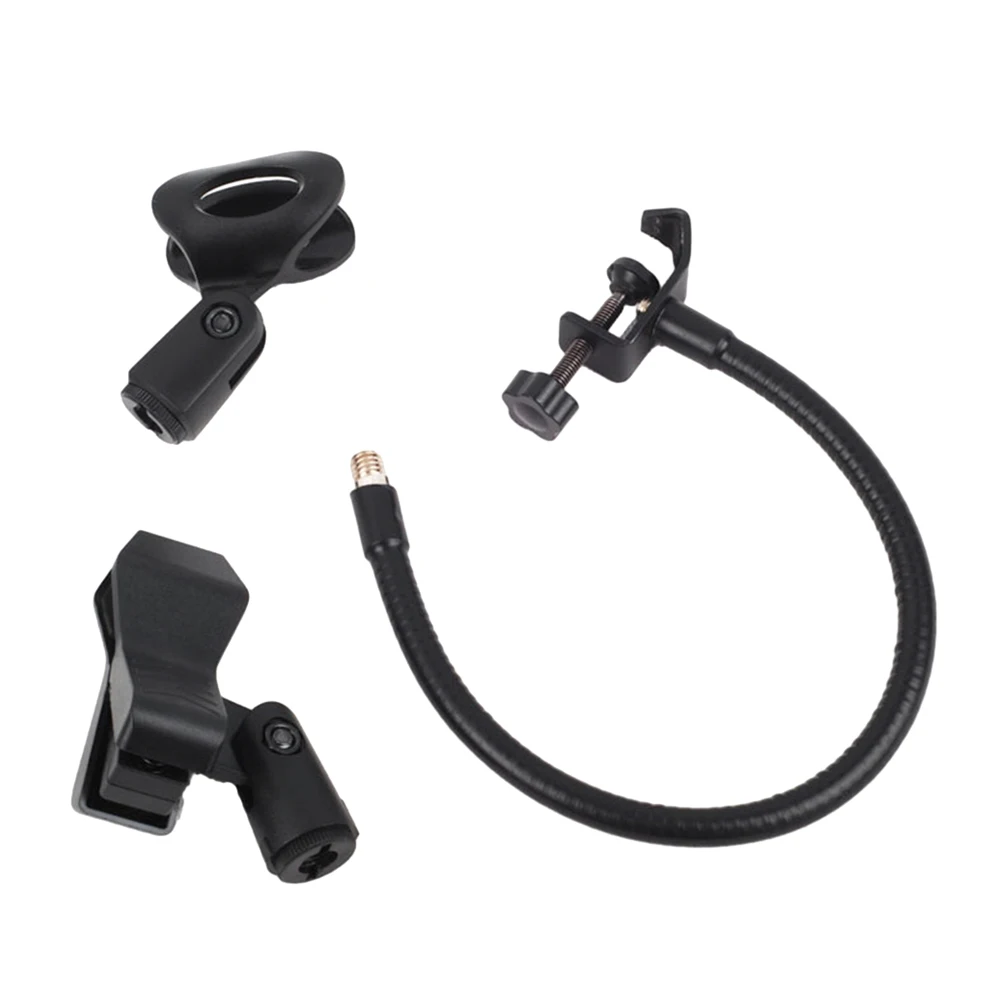 Hose Microphone Clip With Table Clip Microphone Stand For Broadcast Studio Live Broadcast Equipment Station Mic Arm Desk Mount