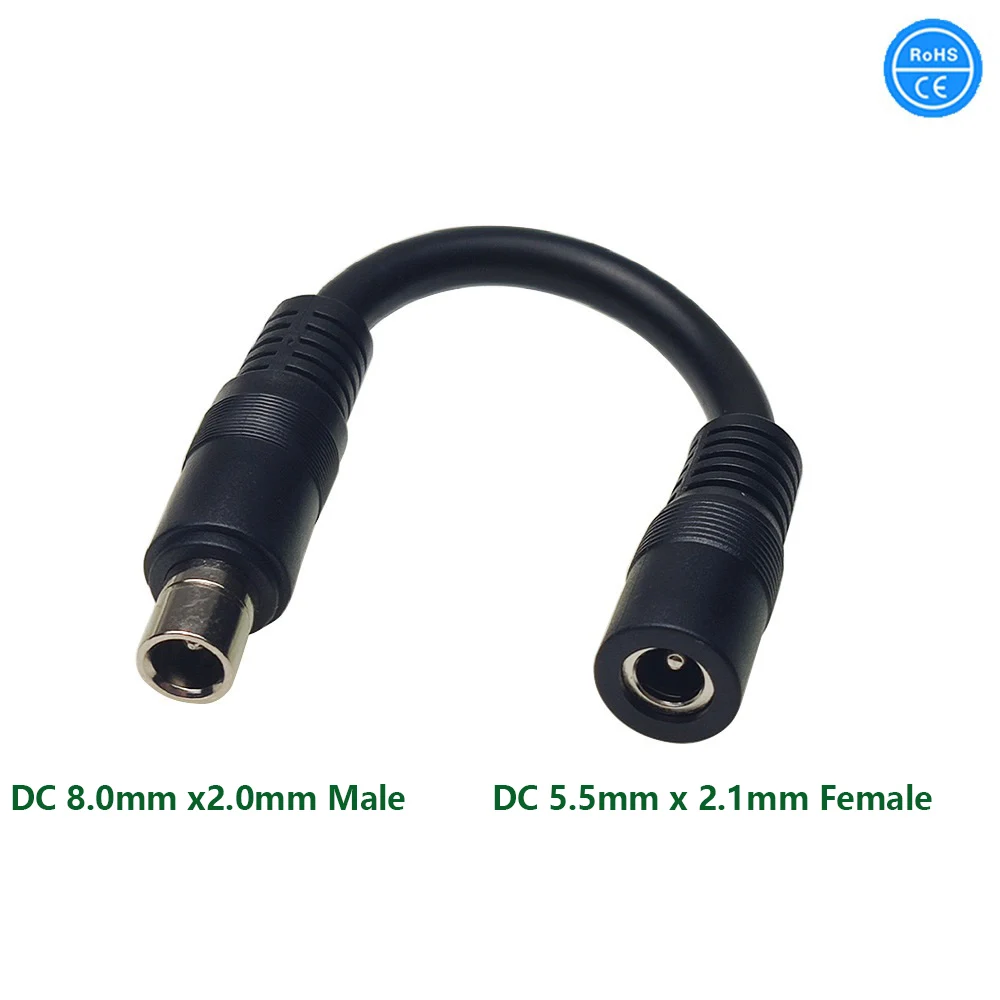 

DC 8 мм 16AWG 8,0x2,0 мм штекер до 5,5 мм x 2,1 мм гнездовой адаптер питания кабель для солнечной генератора портативная электростанция солнечная панель
