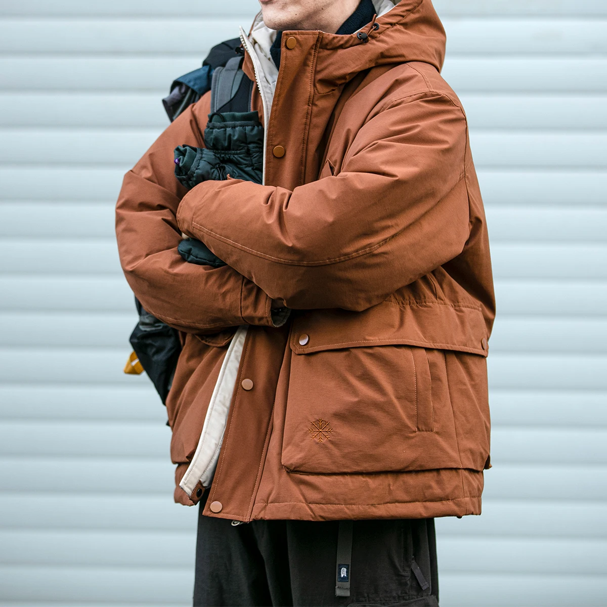 Winter Outdoor Hooded Cargo Down Jacket For Men Clothing Korean Streetwear Thick Windproof Jacket Harajuku Casual Coat Male