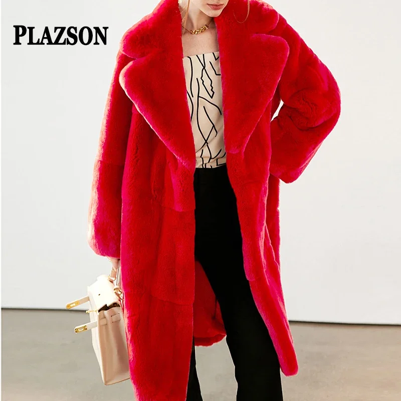 

PLAZSON Winter Women Long Faux Fur Imitation Mink Coat Heavy Warm Luxury Chaquetas Para Mujeres Jaqueta Feminino шуба женская