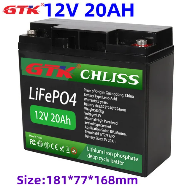 GTK 新しい 12V 100AH 200AH 300AH リン酸鉄リチウム LiFePO4 