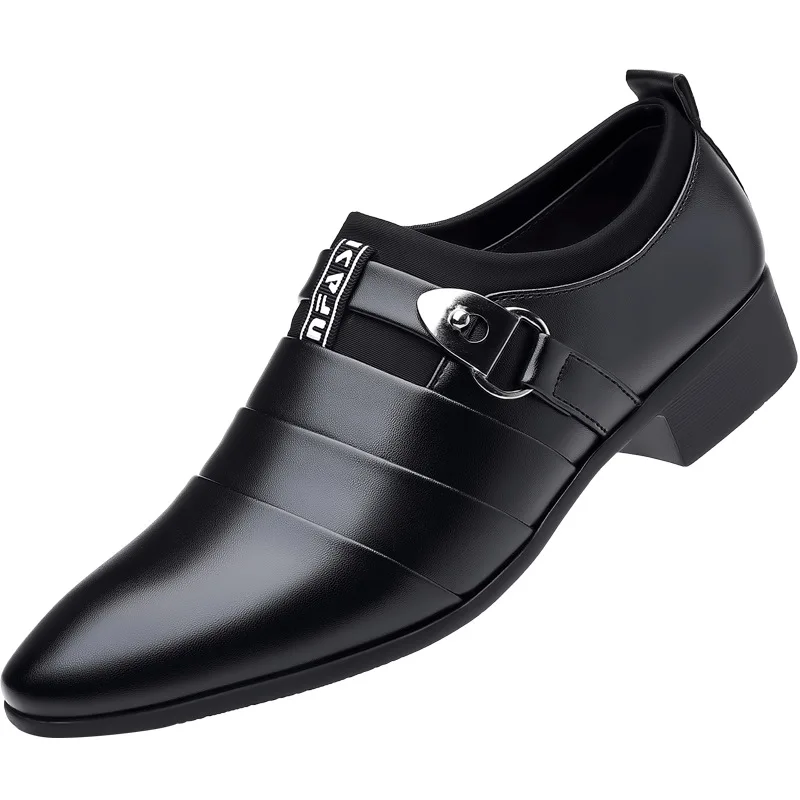 Classic Leather Shoes for Men Slip on Pointed Toe Oxfords Formal Wedding Party Office Business Casual Dress Shoes for Male2023 5