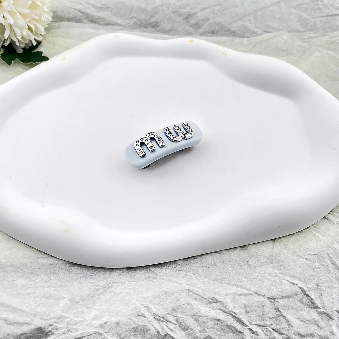 Personality Letter Set Zircon Acrylic Clasp Hairpin