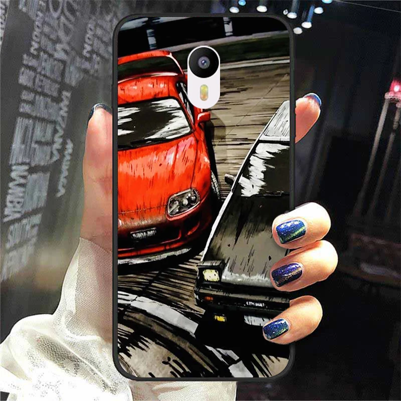 For Meizu M3 Cover Soft Silicone Bumper For MEIZU M 3 Meilan 3 Phone Back Case Covers Coque Fashion Cartoon JDM Sports Car Funda 