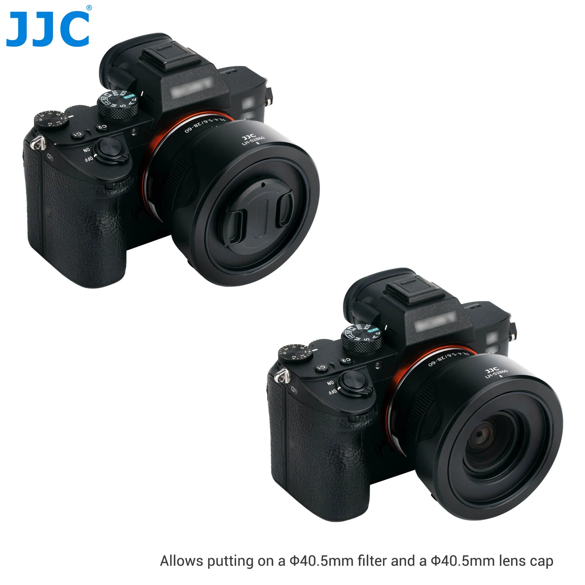 Jjc-Sony F4-5.6 a7iv a7iii a6600 a6400用のフードパーツ,28mmレンズ