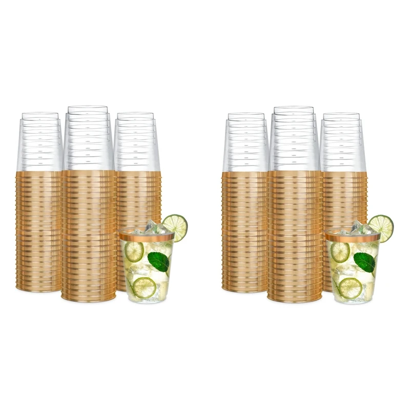 

100Pcs Clear Disposable Wine Glasses Plastic Wine Glasses Clear Cocktail Glasses Disposable Cups
