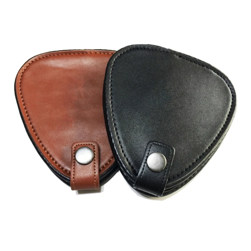 Guitar Pick Box, PU Leather Guitar Pick Bag, Holder with 22Pcs Picks