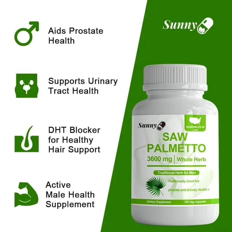 Saw Palmetto-Promotes Hair Growth And Urinary Support, Prostate , Prevents Hair Loss