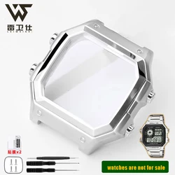 Spot Wholesale Premium Modified Stainless Steel Case Shell with Ring Screw and Tools (Silver case and Film)