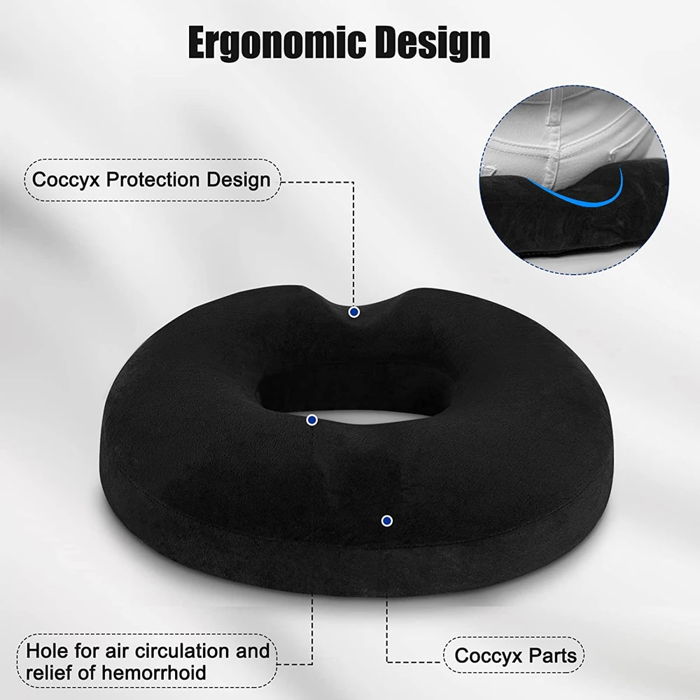 Donut Pillow for Tailbone Pain Relief and Hemorrhoids, Donut