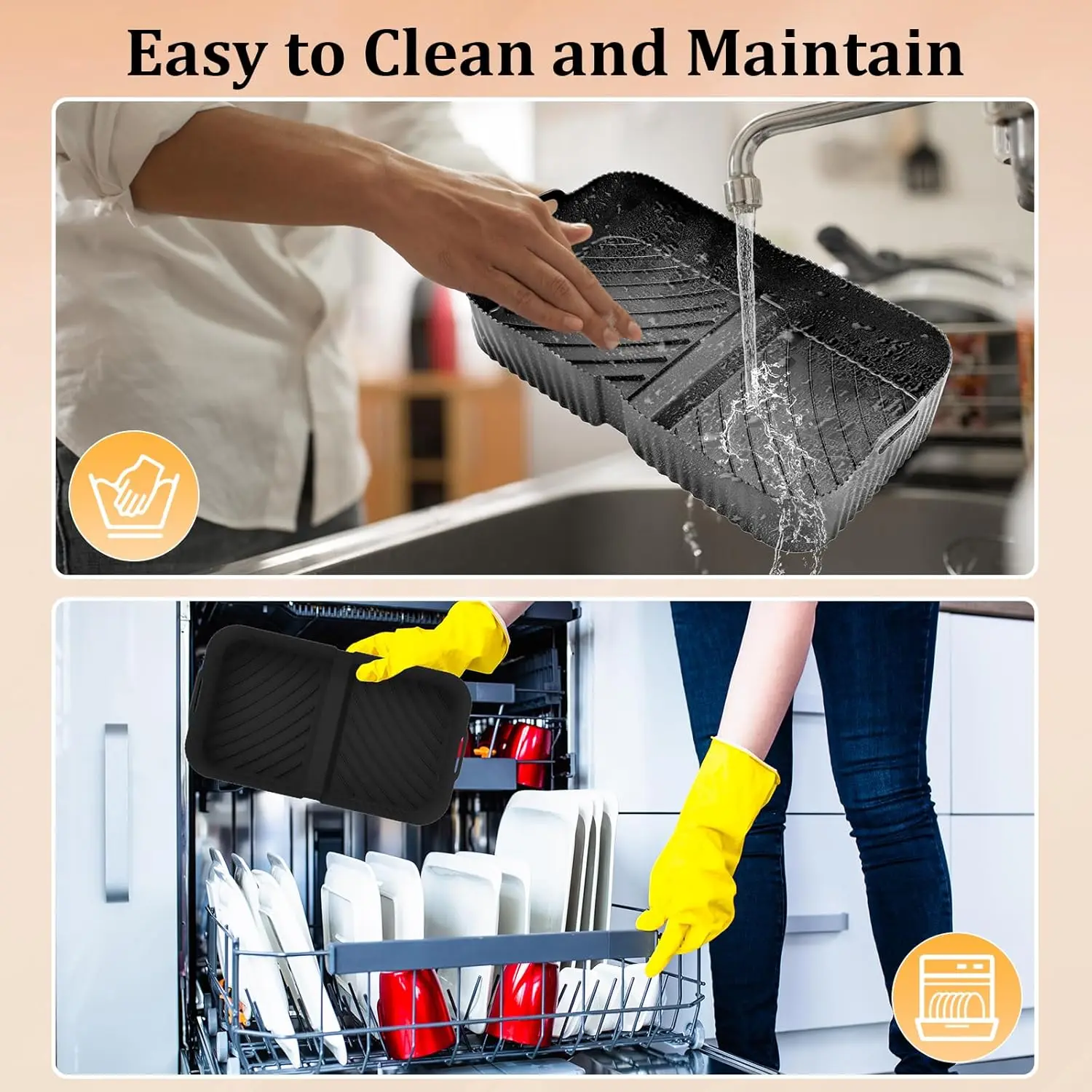 Reusable Silicone Air Fryer Tray and Cooking Utensils Set