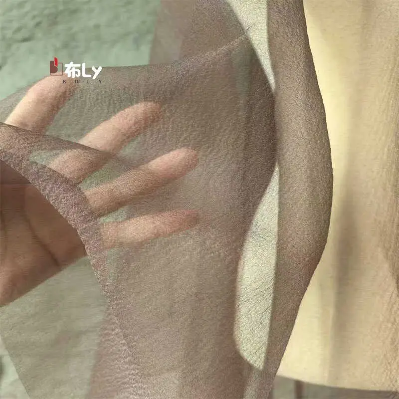 디자이너 웨딩 드레스 퍼프 스커트 수제 DIY 재봉 재료용 주름 투명 버블 메쉬 원단