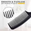 4 Pieces Combs for Women and Man, Premium Black Carbon Fiber Hair Comb Set for Teasing and Parting, Combs for Hair Stylists. 2
